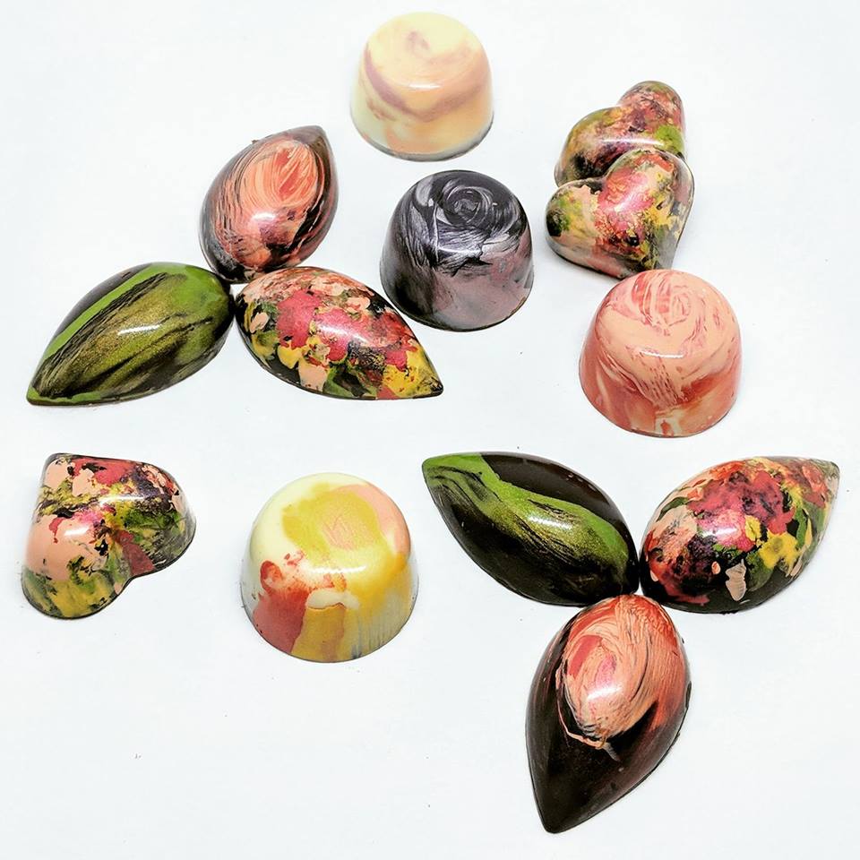 Charity Teague Confections - multi-colored chocolates