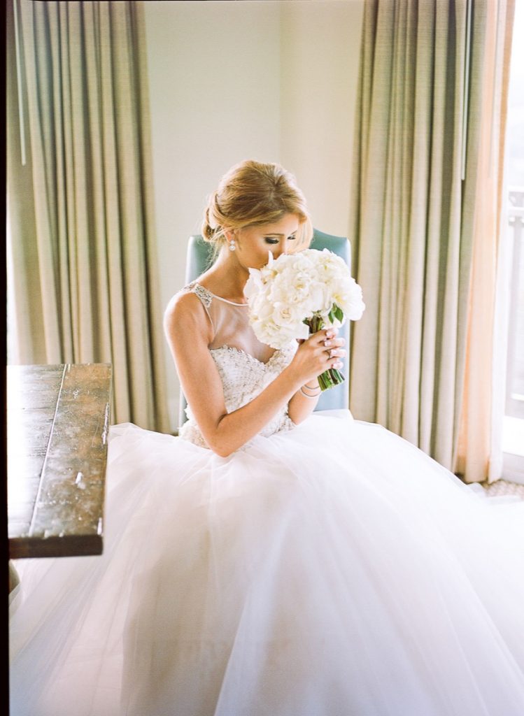 A bride takes one last breath before she is married at La Cantera Resort & Spa.