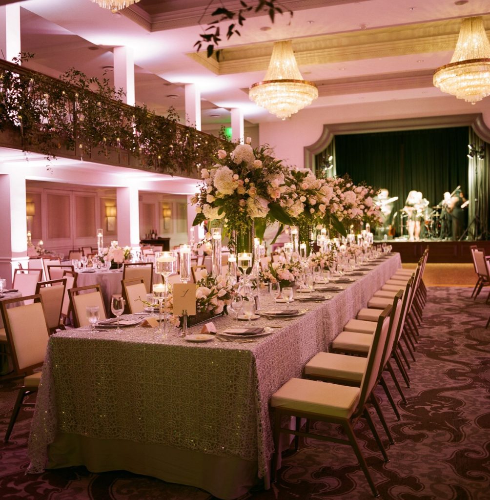 Alamo Plants & Petals adorned the St. Anthony Hotel's Anacacho Room with glorious flowers throuhout.