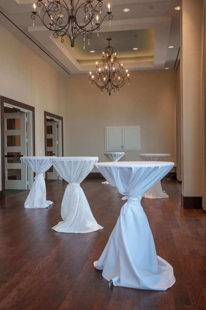 a reception set-up before you enter the banquet hall at The Eilan Hotel Resort and Spa.