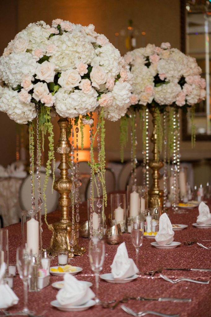 Even the centerpieces look elegant at The Eilan Hotel Resort and Spa.