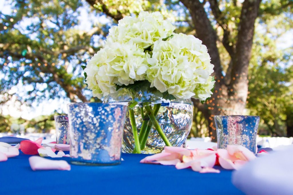 A closeup of an outdoor table at Fair Oaks Ranch Golf and Country Club.