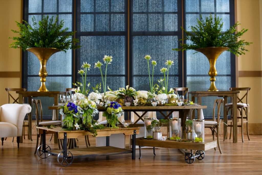A long table embellished by Flair Floral
