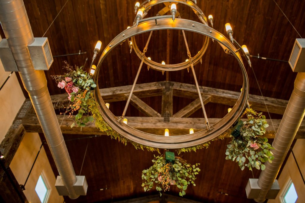 The rustic Lost Mission chandelier looks great!
