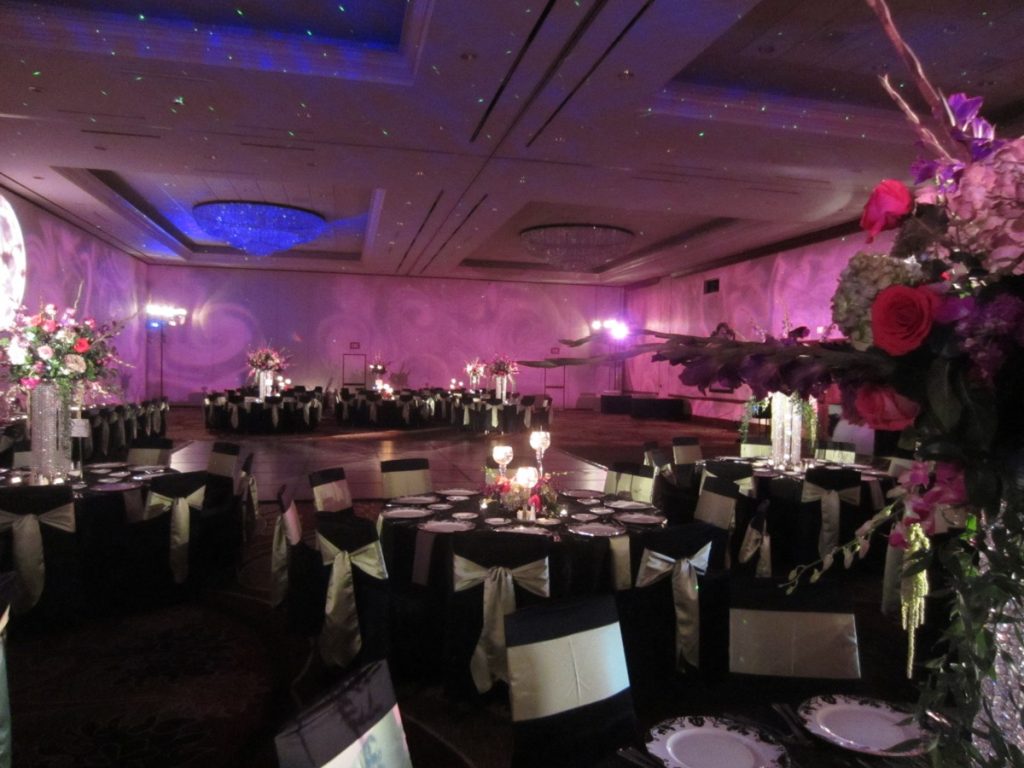 A black-and-white reception-in color! at La Cantera Resort and Spa!