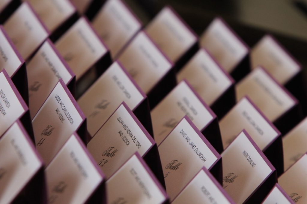Rows of cards for the guests are present at La Cantera Resort and Spa.