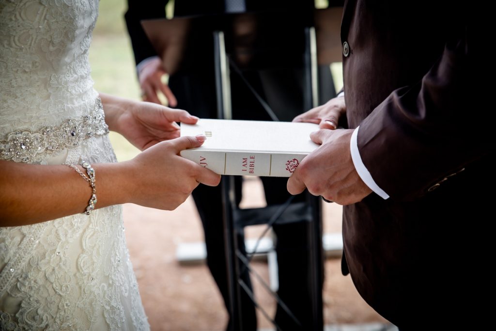 Bible in a wedding ceremony