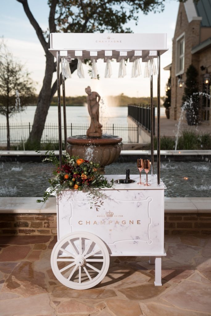 champagne cart San Antonio Weddings
