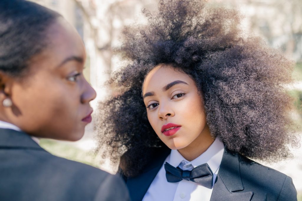 black female empowerment women's tuxedo from rex formal wear