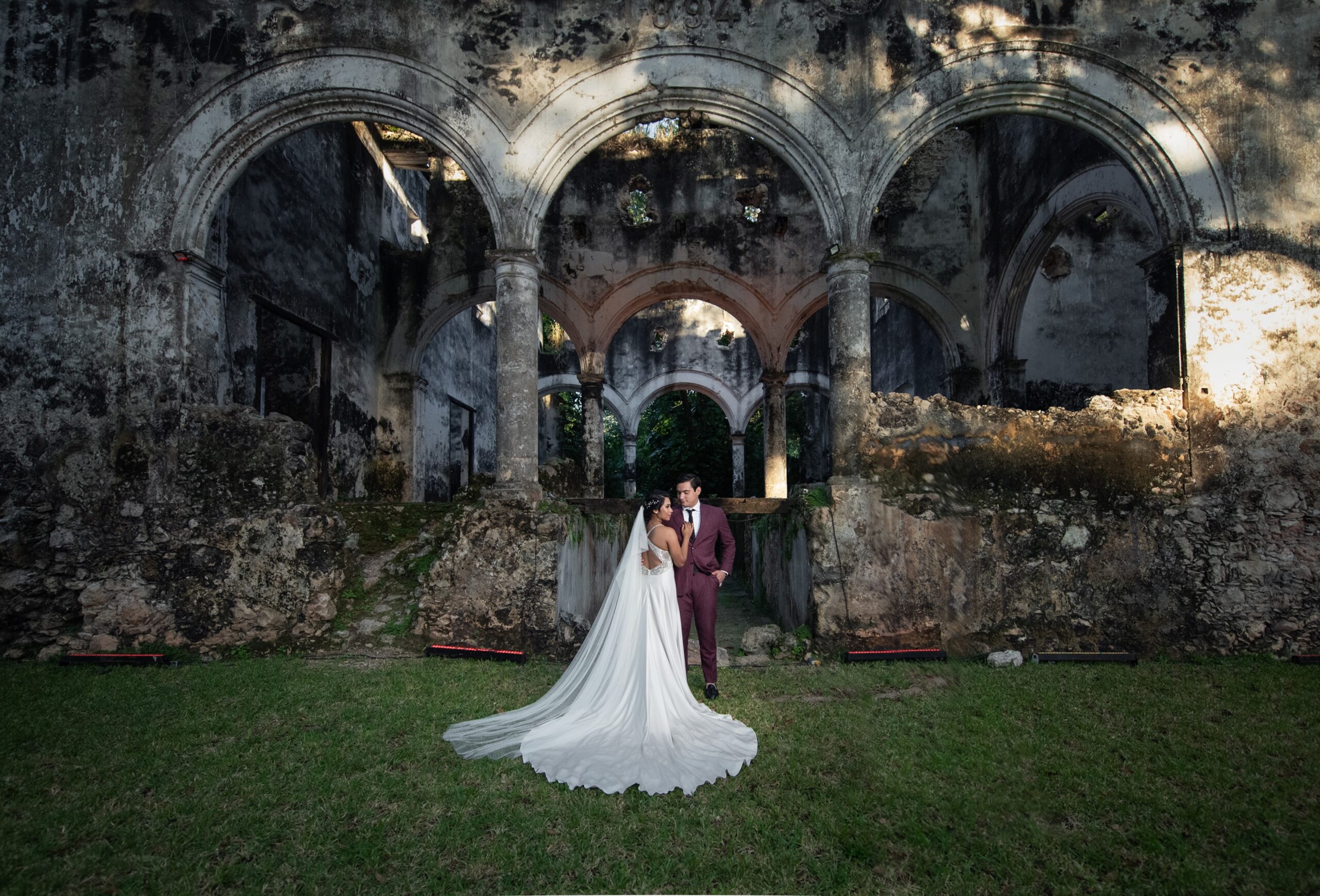 San Antonio Weddings couple, Raquel and Christian, destination wedding in the Mexican Jungle