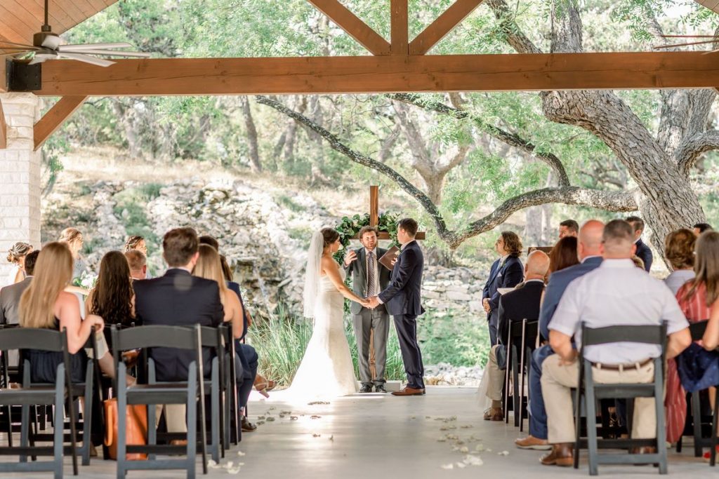 San Antonio Weddings couple telling our wedding story at Hayes Hollow
